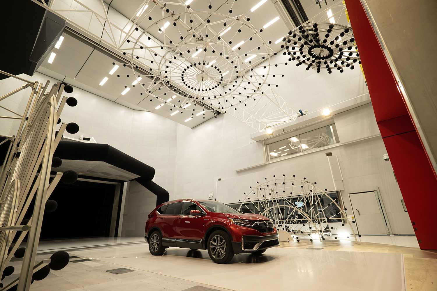 HALO Wind Tunnel — front quarter vehicle positioning