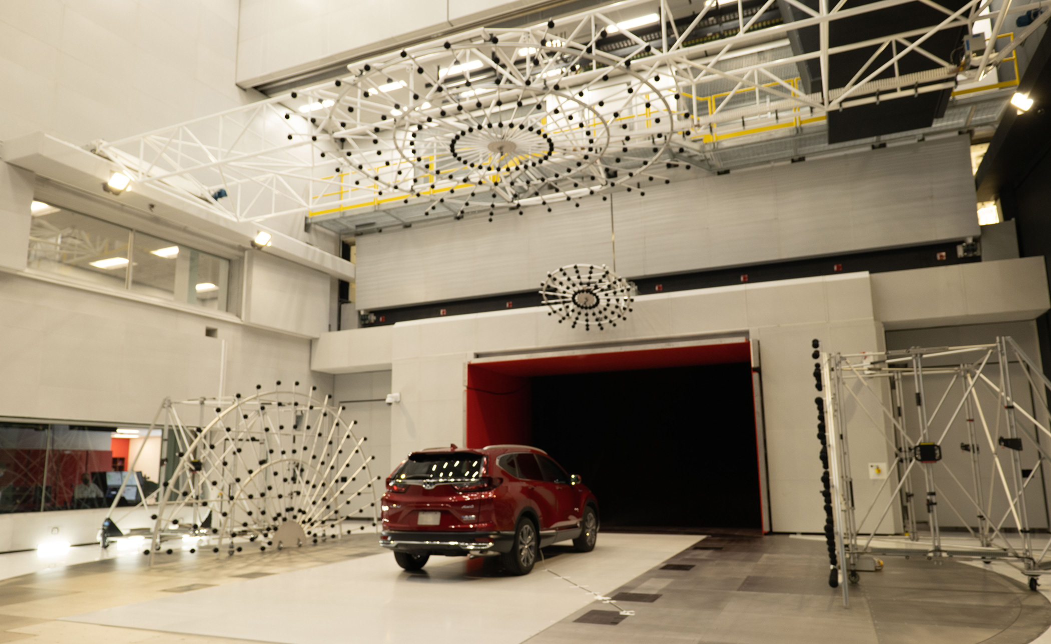 HALO Wind Tunnel — angled rear wide shot